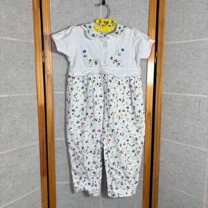 2nd‎ Step Baby Girls White Floral Embroidered Romper Jumpsuit 24 Months